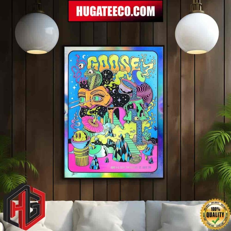 Goose The Band Show On June 2024 at The Factory in St Louis MO Home Decor Poster Canvas