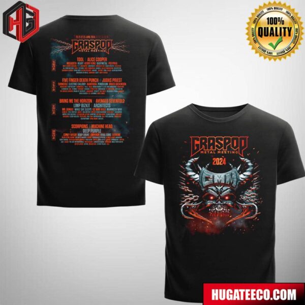 Graspop Metal Meeting GMM24 Tool Five Finger Death Punch And Bring Me Ont The Horizon Scorions On 20 21 22 23 June 2024 Dessel Belgium Schedule List Merchandise T-Shirt