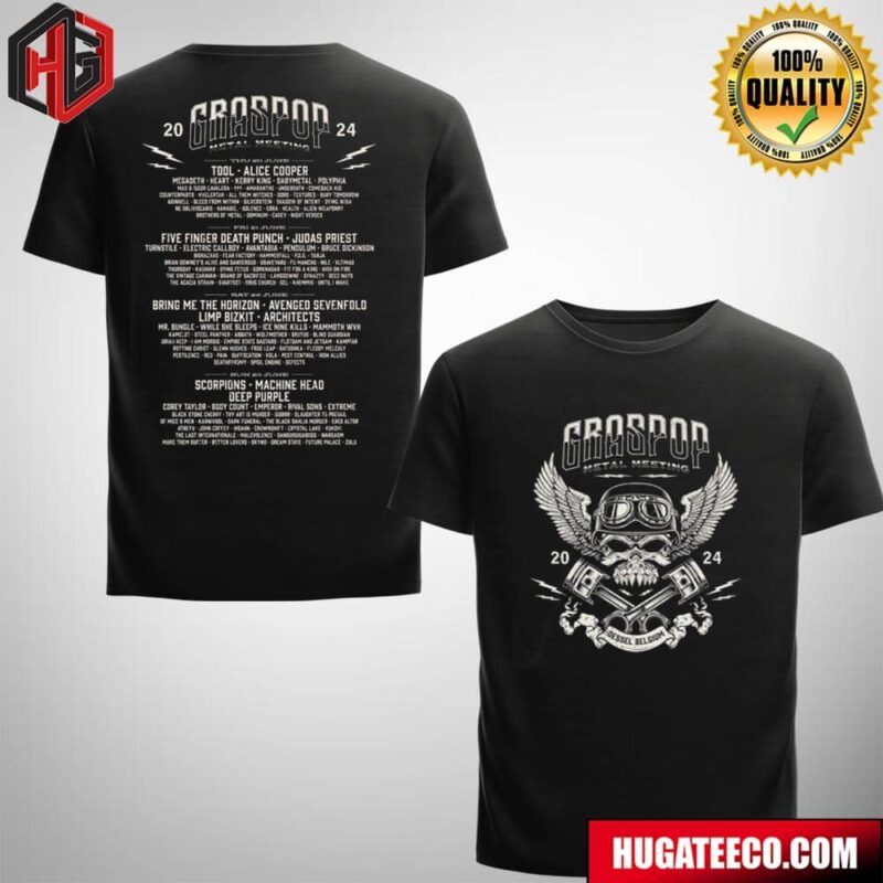 Graspop Metal Meeting GMM24 Tool Five Finger Death Punch And Bring Me Ont The Horizon Scorions On Thu 20 June 2024 Dessel Belgium Schedule List Merchandise T-Shirt