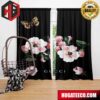Gucci Logo Black Background Fashion Luxury Brand Home Decor For Living Room And Bed Room Window Curtains