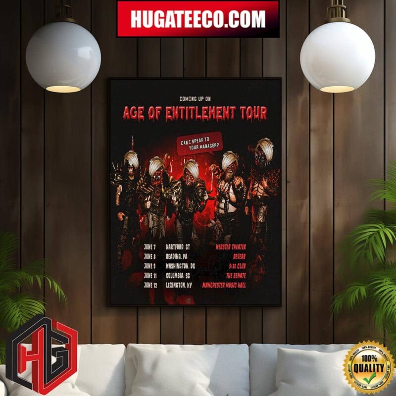 Gwar Concert 2024 Age Of Entitlement Tour Schedule List Date Home Decor Poster Canvas