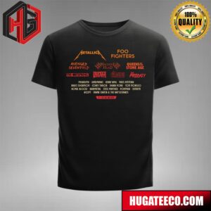 Hellfest 2024 Metallica X Foo Fighters X Queens Of The Stone Age And More Bands T-Shirt