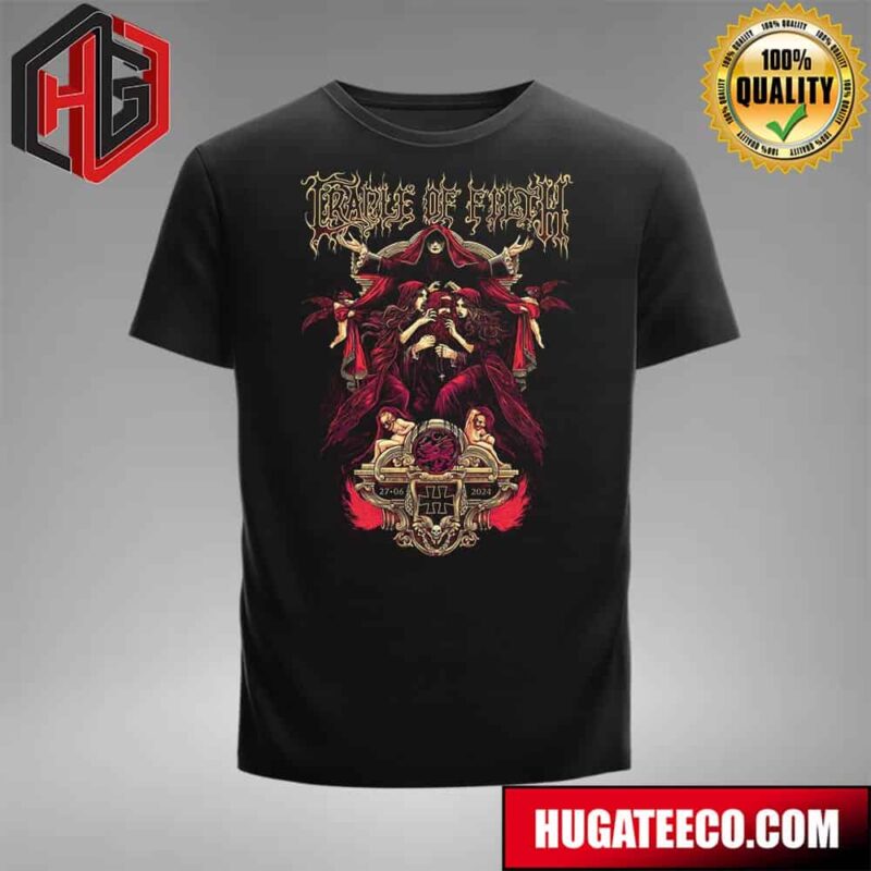 Hellfest 2024 Open Air Festival With Cradle Of Filth On June 27 2024 Super Stoked To Pay Tribute To Necromantic Overlords T-Shirt