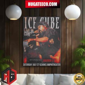 Ice Cube Live In Concert With Special Guest Warren G On Saturday July 27 Ozarks Amphitheater Poster Canvas