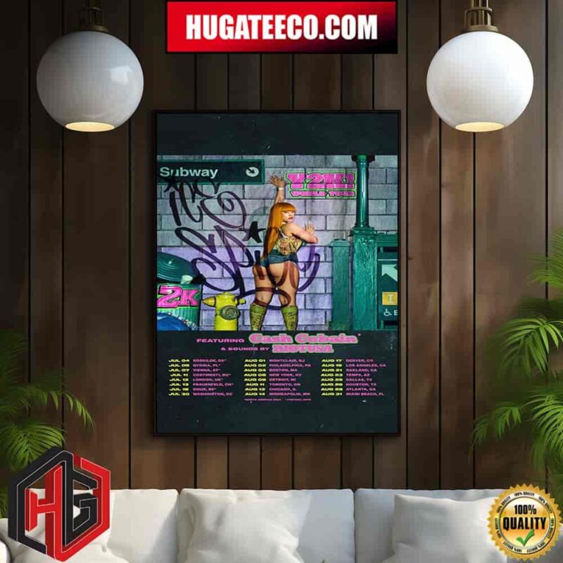 Ice Spice Announces Her First Headlining Tour Y2K World Tour 2024 Ft Cash Cobain And Sound Byu Riotusa Schedule List Kicking Off In July Home Decor Poster Canvas