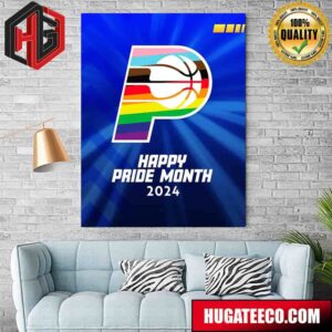 Indiana Pacers Happy Pride Month 2024 Home Decor Poster Canvas