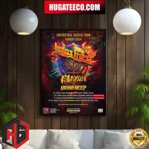 Invincible Shield Tour Europe 2024 Invitados Especials And Saxon Uriah Heep Schedule List Home Decor Poster Canvas