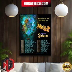 Invincible Shield Tour North America 2024 Judas Priest With Special Guest Sabaton Dates Announced For September And October 2024 Schedule List Home Decor Poster Canvas