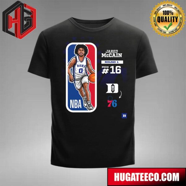 Jared Mccain Round 1 Pick 16 Duke Mens Basketball NBA Draft 2024 T-Shirt