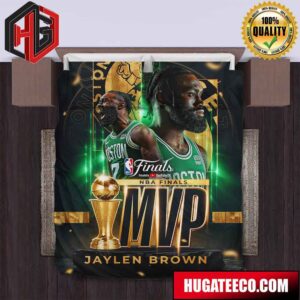 Jaylen Brown Boston Celtics Is The 2024 NBA Finals Mvp Home Decor For Bedroom Bedding Set