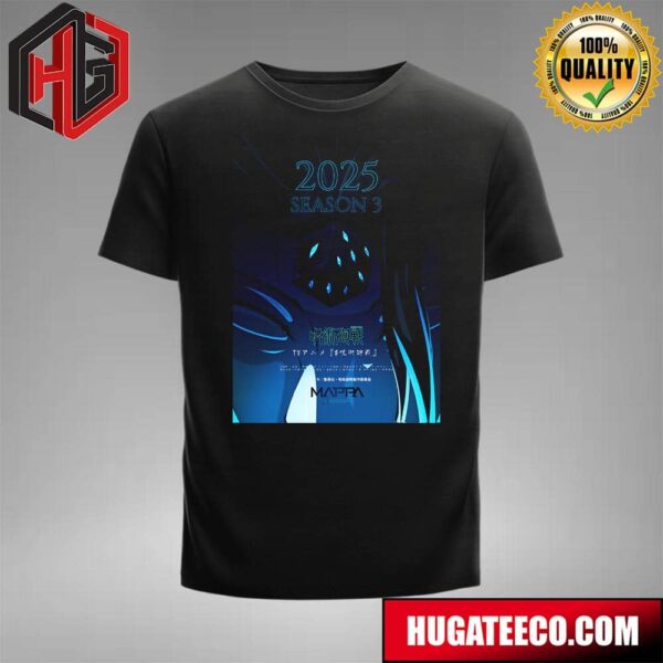 Jujutsu Kaisen Can’t Wait For Season Season 3 2025 By Mappa T-Shirt