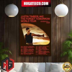 Justin Timberlake Live Show The Forget Tomorrow World Tour 2024 Schedule List Home Decor Poster Canvas