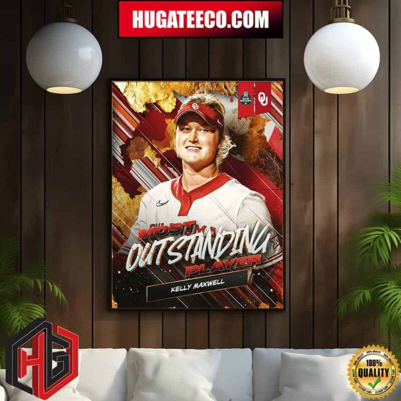 Kelly Maxwell Oklahoma Sooners Softball Most Outstanding Player NCAA Softball Home Decor Poster Canvas