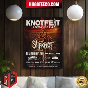 Knotfest Iowa On September 21 2024 Featuring Slipknot Till Lindemann Knocked Loose And Many More For A One Night Only Special 25th Anniversary Event At Water Works Park In Des Moines IA Poster Canvas