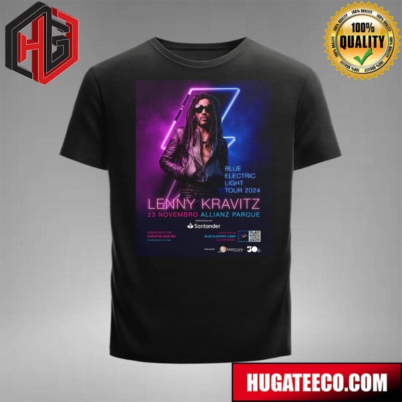 Lenny Kravitz Blue Electric Light Tour 2024 At Allianz Parque On November 23 T-Shirt