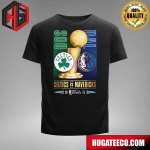 Logo And Cup Boston Celtics vs Dallas Mavericks NBA Finals 2024 T-Shirt