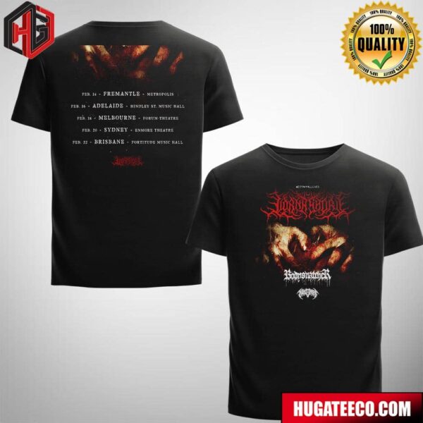 Lorna Shore Tour Australia In 2025 Schedule List 1 Two Sides Fan Gifts T-Shirt