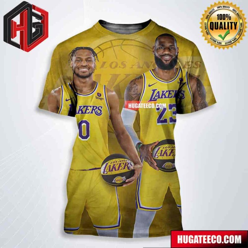 Los Angeles Lakers Take Bronny James At No 55 In The NBA 2024 Draft Welcome To The League All Over Print Shirt