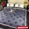 Louis Vuitton Luxury And Fashion Brand Pink Background Queen For Bedroom Queen Bedding Set