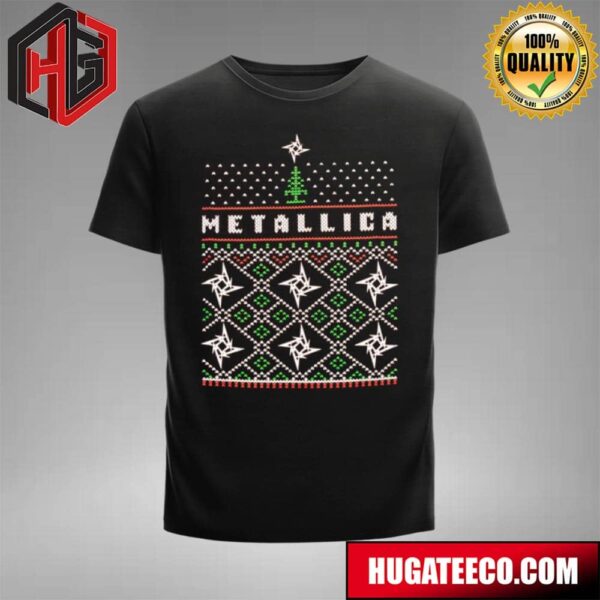 Metallica Holiday Ninja Star Sweater Print T-Shirt