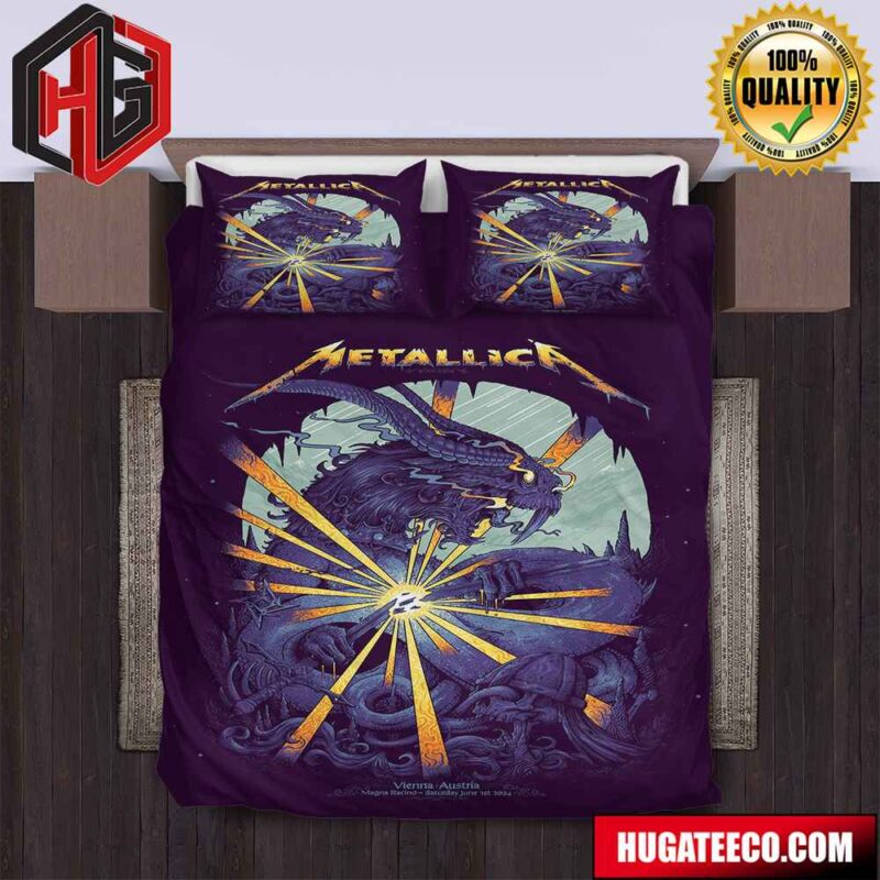Metallica M72 Vienna Racino Rocks at Racino Ebreichsdorf Magna Racino On Saturday June 1st 2024 Bedding Set