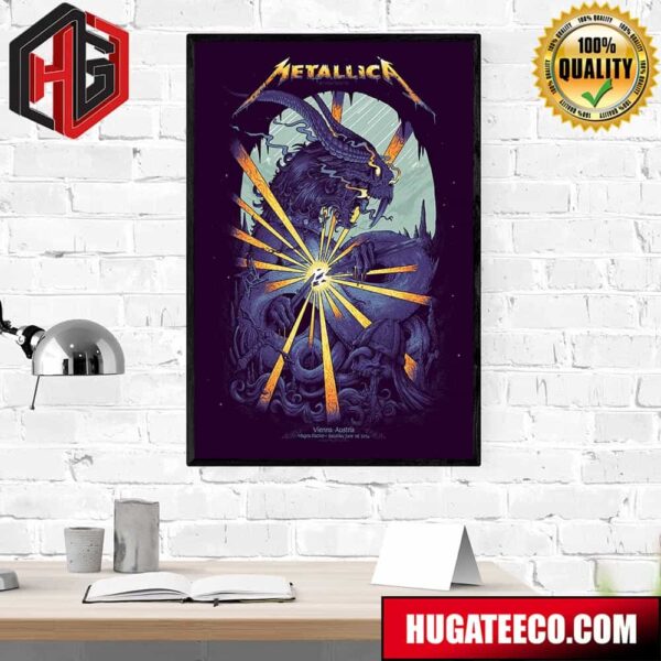 Metallica M72 Vienna Racino Rocks at Racino Ebreichsdorf Magna Racino On Saturday June 1st 2024 Home Decoration Poster Canvas