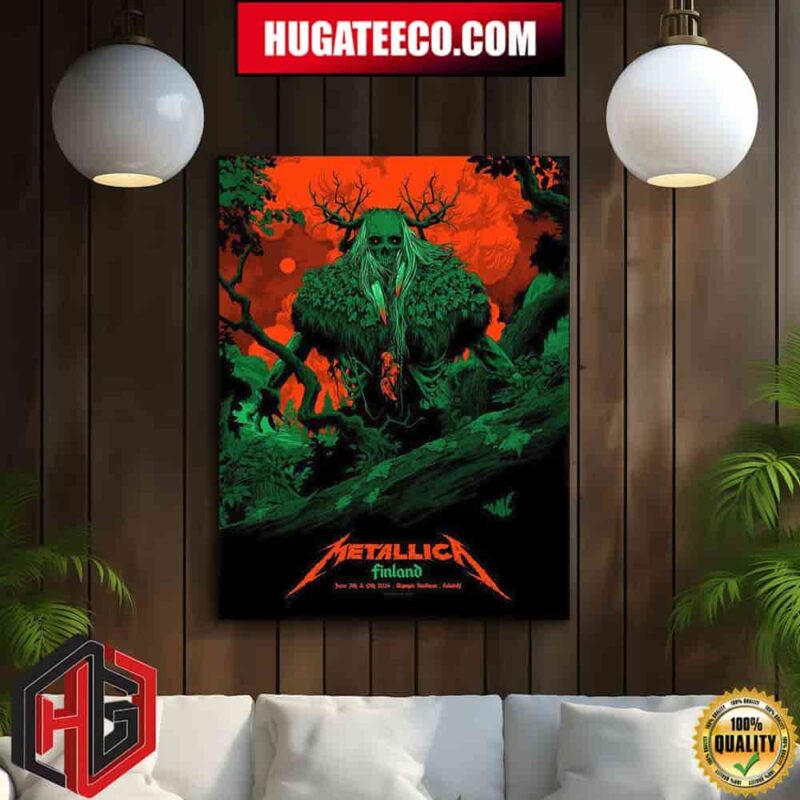 Metallica M72 World Tour 2024 In Helsinki For Twos Day June 7th And 9th 2024 At Olympic Stadium Fan Gifts Home Decor Poster Canvas