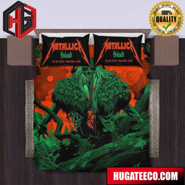 Metallica M72 World Tour 2024 In Helsinki For Twos Day June 7th And 9th 2024 At Olympic Stadium Two Pillows Bedding Set