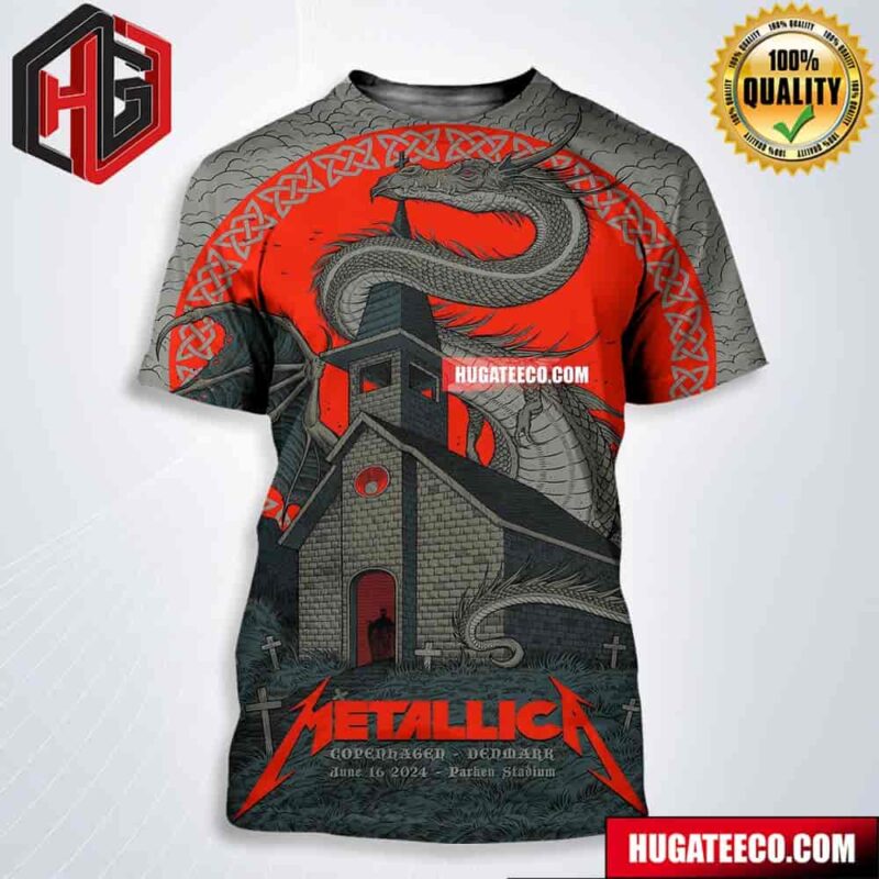 Metallica M72 World Tour 2024 No Repeat Weekend In Copenhagen Denmark On June 16 2024 At Parken Stadium With Five Finger Death Punch X Ice Nine Kills All Over Print Shirt