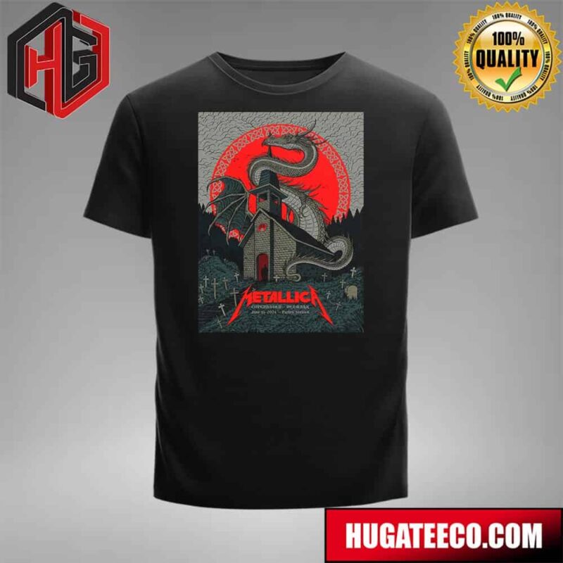 Metallica M72 World Tour 2024 No Repeat Weekend In Copenhagen Denmark On June 16 2024 At Parken Stadium With Five Finger Death Punch X Ice Nine Kills Home Decor Merchandise T-Shirt