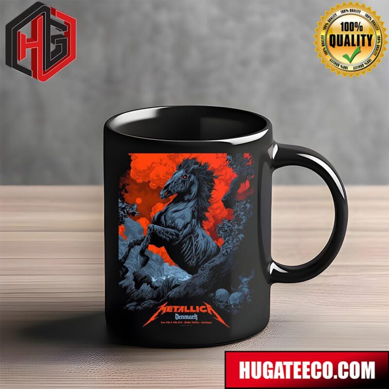 Metallica M72 World Tour Den Mark on June 14th And 16 th 2024 At Parken Stadium Copenhagen Poster 3 Of 5 From Ken Taylor Ceramic Mug