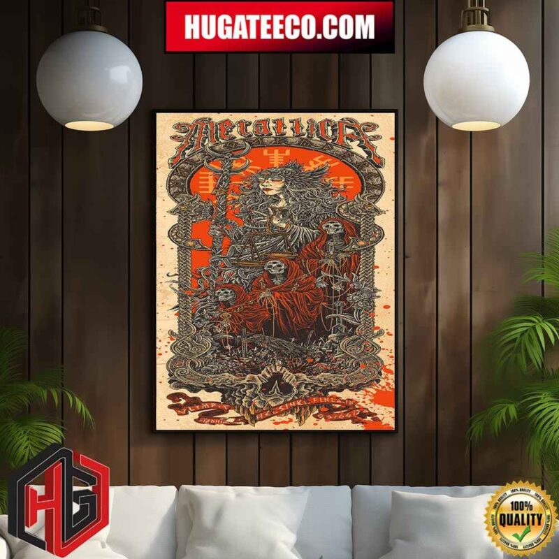 Metallica M72 World Tour No Repeat Weekend From Helsinki With An Entirely New Setlist On June 9 2024 Merchandise Home Decor Poster Canvas