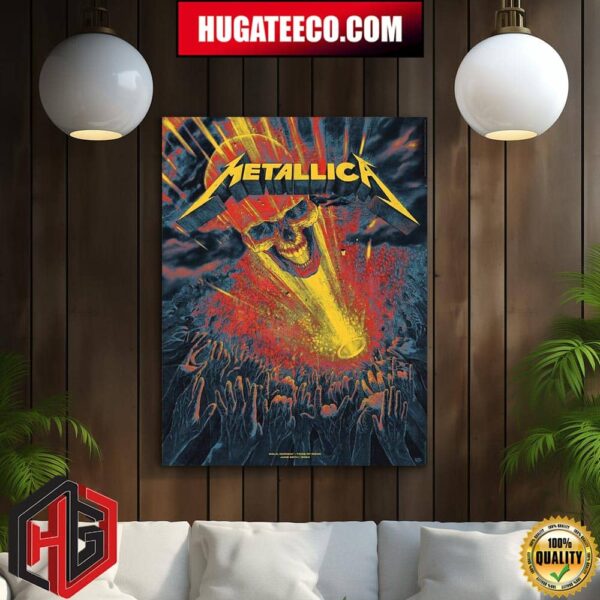 Metallica M72 World Tour To Tons of Rock Night 1 M72Oslo At The Scream Stage In Oslo Norway On June 26th 2024 Home Decor Poster Canvas