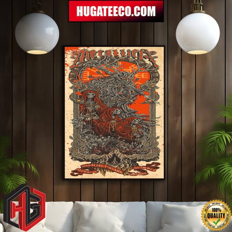 Metallica No Repeat Weekends Are Back On The Menu As The M72 World Tour June 7th 2024 In Helsinki Olympic Stadium Poster Canvas
