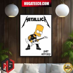 Metallica X The Simpsons Bart Hetfield Home Decor Poster Canvas