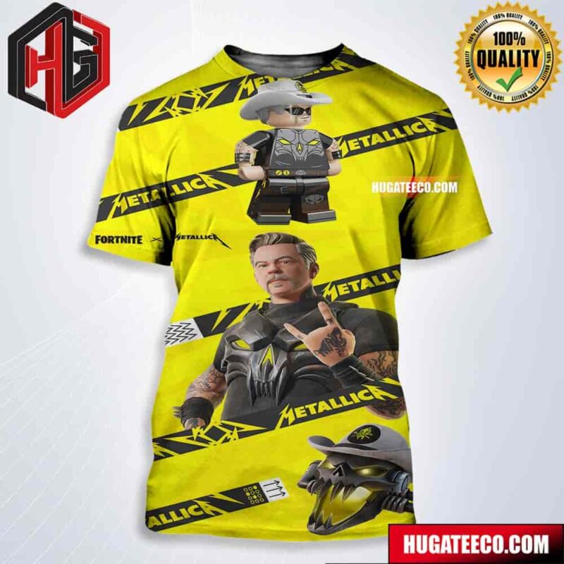Mettalica X Lego X Fortnite Style Puppet Master James All Over Print Shirt