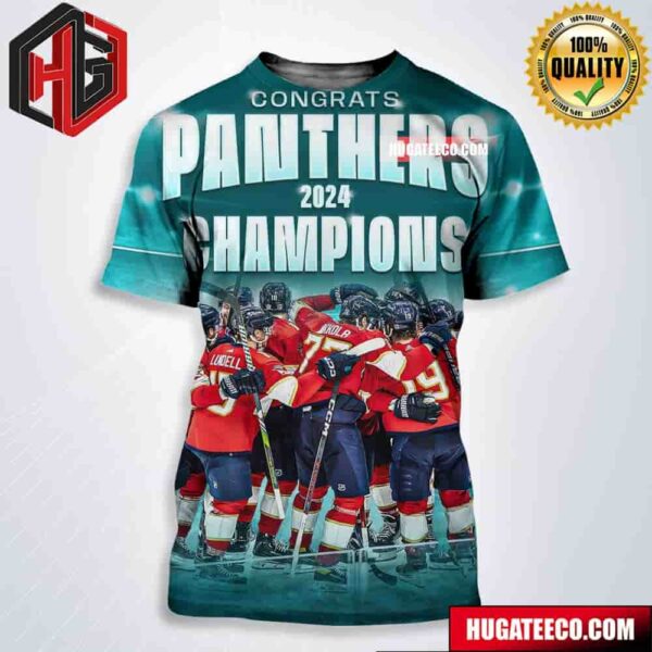 Miami Dolphins Congrats Florida Panthers Are NHL Stanley Cup Champions 2024 All Over Print Shirt