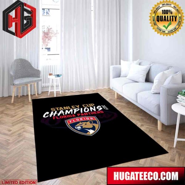NHL Stanley Cup Champions 2024 Is Florida Panthers Congratulations Winners Rug Carpet