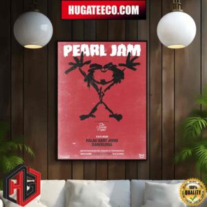 New Promotional Poster For The Pearl Jam Concert In Barcelona Home Decor Poster Canvas