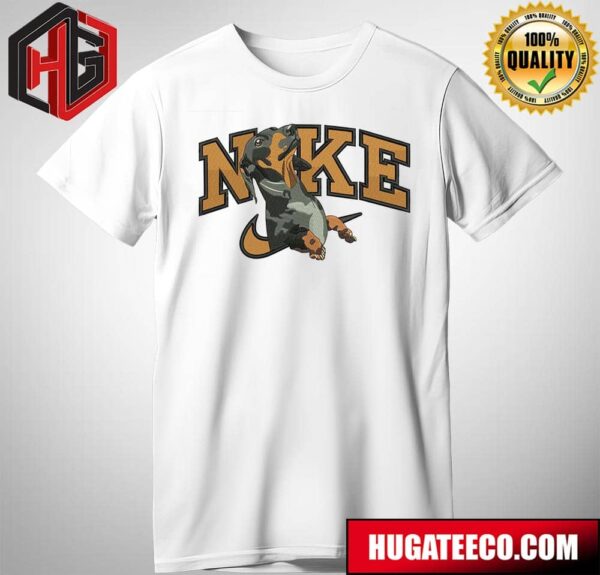 Nike Swoosh Collab x Dachshund Dog Print T-Shirt