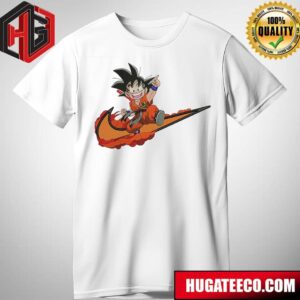 Nike Swoosh Collab x Son Goku Chibi Dragonball Print T-Shirt