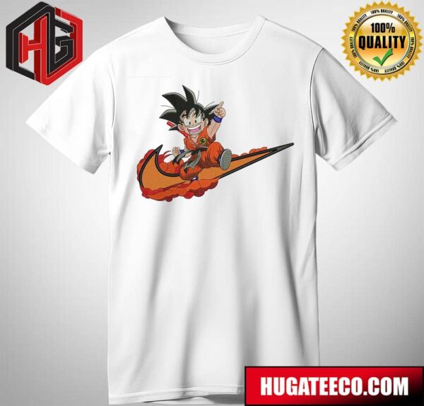 Nike Swoosh Collab x Son Goku Chibi Dragonball Print T-Shirt