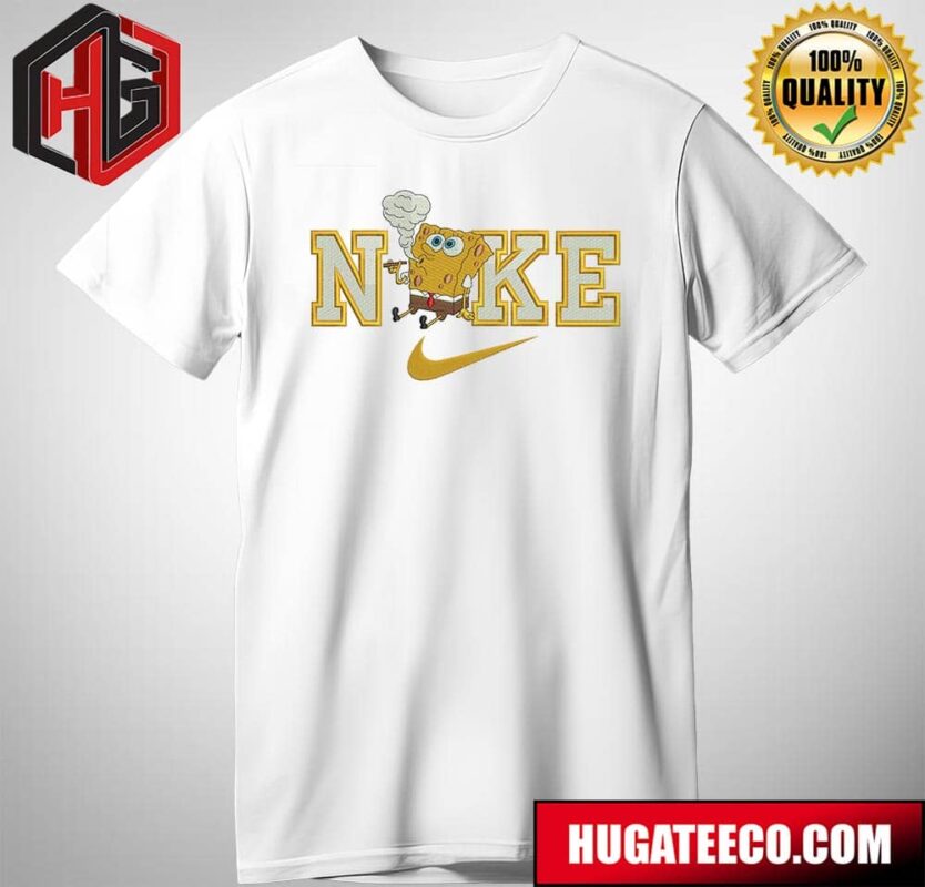 Nike Swoosh Collab x Spongebob Smoking Print T-Shirt