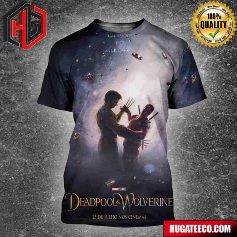 Official Brazillian Poster For Deadpool And Wolverine Marvel Studios Releasing In Theaters On July 26 All Over Print Shirt