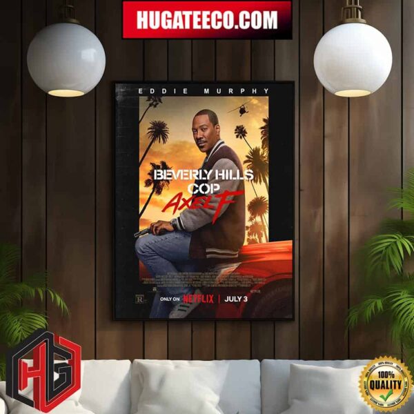 Official Poster For Beverly Hills Cop Axel F Eddie Murphy Only On Netflix July 3 Home Decor Poster Canvas
