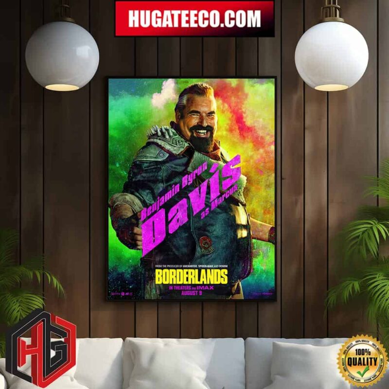 Official Poster For Borderlands Benjamin Byron Davis As Marcus From The Producer Of Uncharted Spider-Man And Venom In Theaters And IMAX August 9 Home Decor Poster Canvas