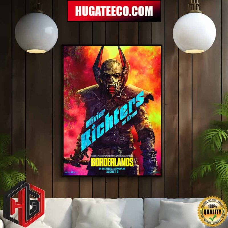 Official Poster For Borderlands Olivier Richters As Krom From The Producer Of Uncharted Spider-Man And Venom In Theaters And IMAX August 9 Home Decor Poster Canvas