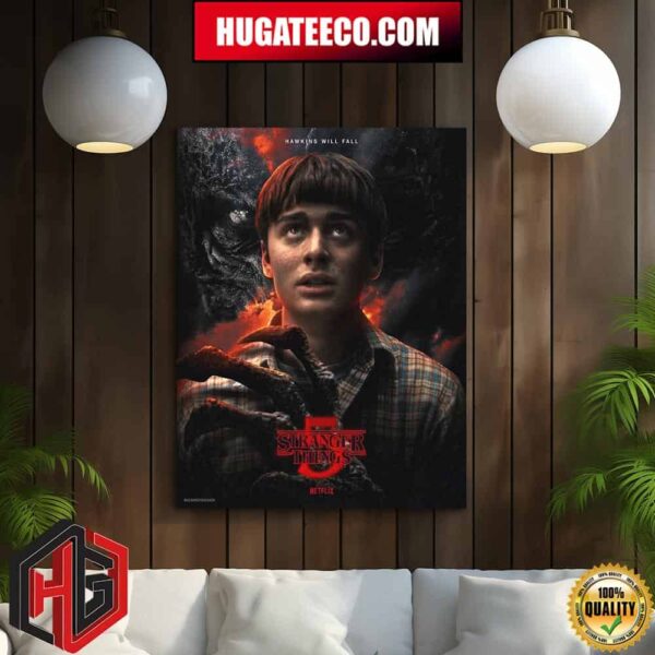 Official Poster For Stranger Things Hawkins Will Fall The Final Victim Home Decor Poster Canvas
