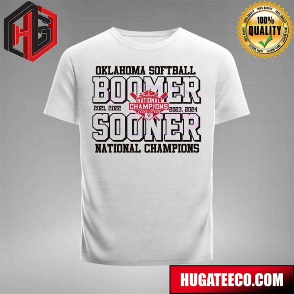 Oklahoma Sooners Softball Boomer Sooner National Champions T-Shirt