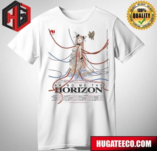 Poster Bring Me The Horizon EU Festival Tour 2024 Invoking Youtopia Scheduie List Date T-Shirt